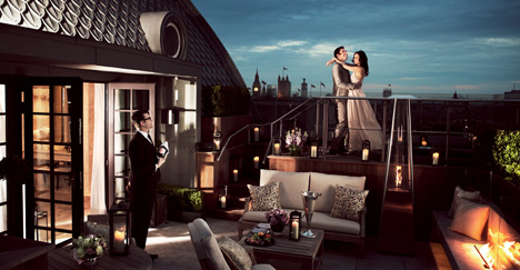 Hamilton Penthouse, couple on terrace