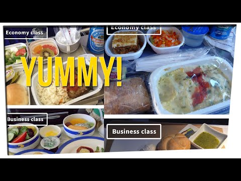 First Class Vs. Economy Airplane Food?? ft. Lawrence Kao & David So