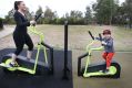 Glenmore Park resident Jessica Lowe exercises in the local park. 