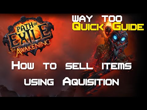 Path of Exile - How to set up a shop in under 1 minute! (Using Acquisition) - Way too quick guide