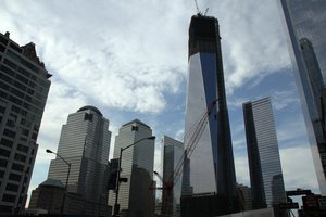 Ground Zero Memorial District of lower west side Manhattan, New York City - AT&T buildings, United States.