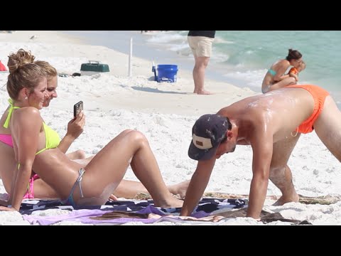 INVADING PEOPLES SPACE ON THE BEACH PRANK!!