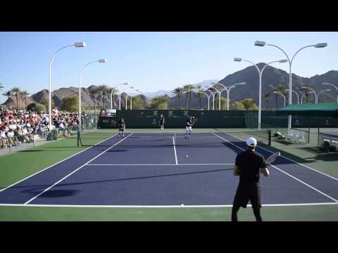 Bryan Brothers Practice 2016 BNP Paribas Open Indian Wells [HD]