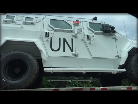 UN MILITARY VEHICLES SEEN ROLLING DOWN VIRGINIA INTERSTATE