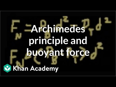 Archimedes principle and buoyant force | Fluids | Physics | Khan Academy