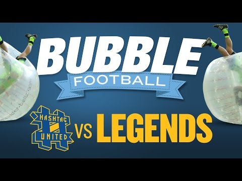 BUBBLE FOOTBALL | Manchester City Legends v Hashtag United