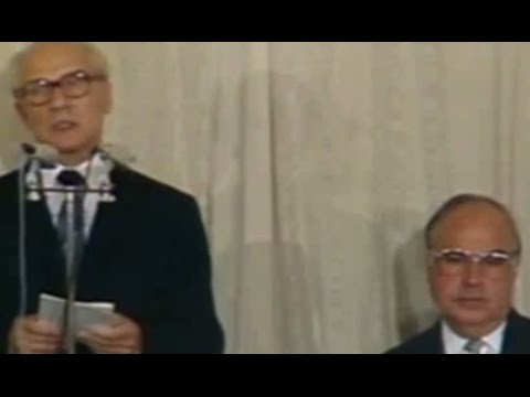 Erich Honecker in Bonn 1987