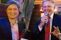 Anthony Albanese launching his campaign with Penny Wong at Vic on the Park Pub in Enmore.