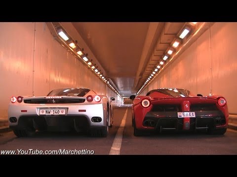 LaFerrari vs Ferrari Enzo INSANE Rev Battle!