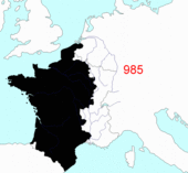 animated gif showing changes in French borders