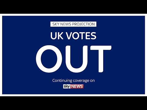 Sky News Projects UK Votes To Leave European Union