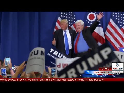 Newt Gingrich Speaks at Donald Trump Rally in Cincinatti, OH (7-6-16)