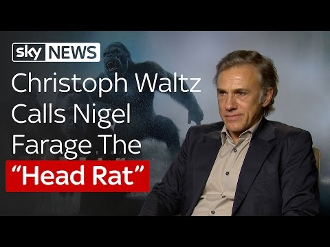 Christoph Waltz Calls Nigel Farage The "Head Rat"