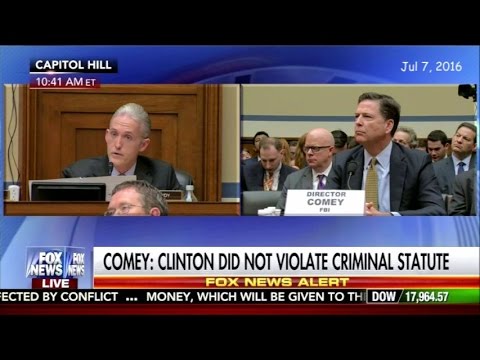 Trey Gowdy vs Jim Comey on Hillary Clinton Email Scandal