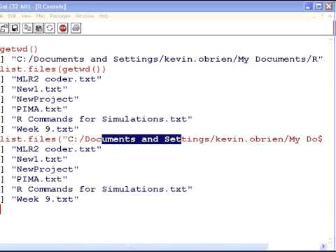 Computing with R : Listing Files in a Directory