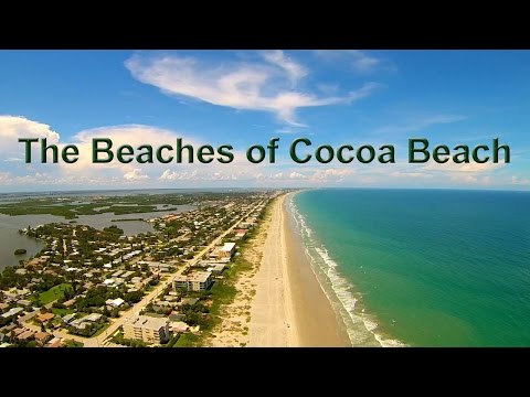 The Beaches of Cocoa Beach Florida Aerial Tour Video