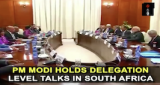 PM Modi Holds Delegation Level Talks In South Africa