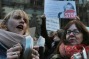 Germans protest violence against women and racism in Cologne in January. 