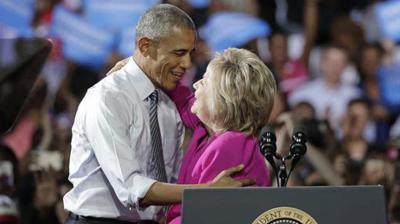 President Barack Obama vigorously vouched for Hillary Clinton's trustworthiness and dedication Tuesday, making his first outing on the campaign stump for his former secretary of state just hours after his FBI director blasted her handling of classified material.