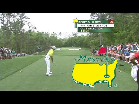 2015 Masters Final Day  - Tiger Woods and Rory McIlroy, Jordan Spieth and Justin Rose