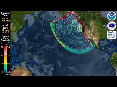 Tsunami Forecast Model Animation: Cascadia 1700