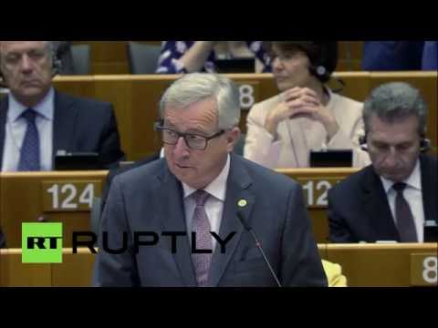 ‘Why are you here?’ Juncker attacks Brexit MEPs during European Parliament session