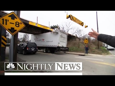 This Bridge Continues Wreaking Havoc on Unsuspecting Truck Drivers | NBC Nightly News