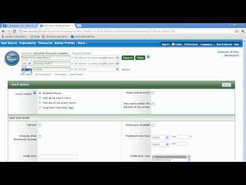 How to Find Articles in EBSCOhost