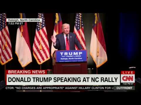 Donald Trump praises Saddam Hussein in North Carolina (July 5, 2016)