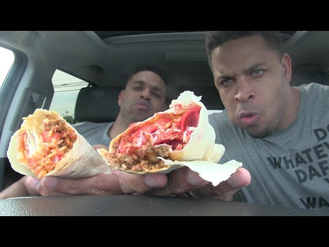 Taco Bell Beefy Crunch Burrito Taste Test @hodgetwins