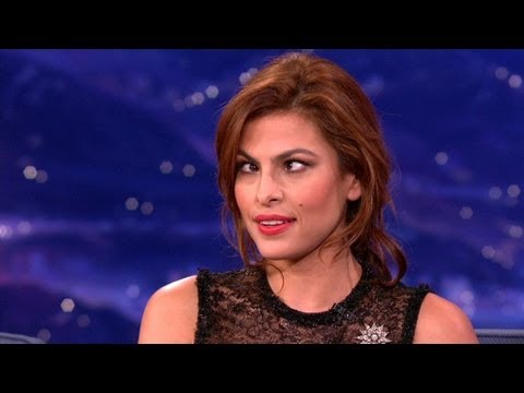 Eva Mendes Is Dead-Set On Hurting Her Eyes - CONAN on TBS