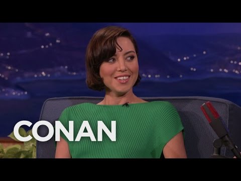 The Origin Of Aubrey Plaza's Awkwardness  - CONAN on TBS