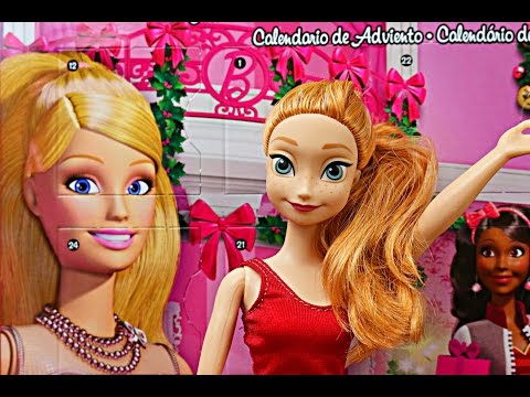 Barbie Advent Calendar Frozen Anna and Kristoff Surprise Presents Frozen Hans DisneyCarToys