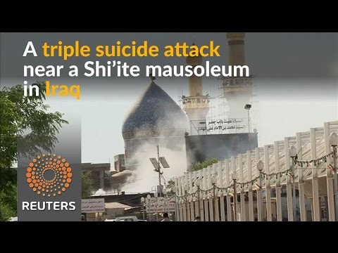 I.S. claims triple suicide attack near Shi'ite mausoleum in Iraq