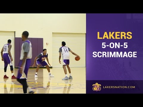 Lakers 5-On-5 Scrimmage: Brandon Ingram, D'Angelo Russell, Randle, Nance