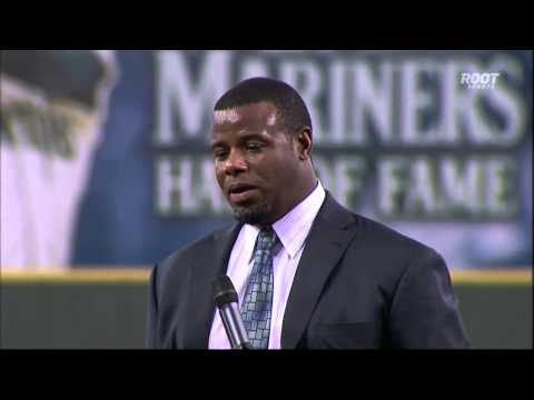 Ken Griffey Jr. MARINERS HALL OF FAME SPEECH Jay Buhner flips him off, gives him the middle finger