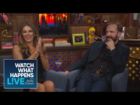 Andy talks to Ralph Fiennes & Elizabeth Hurley about Manscaping - WWHL