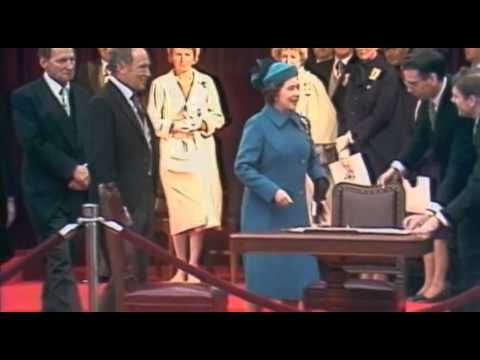 Signing of the Canadian Charter of Rights and Freedoms 1982