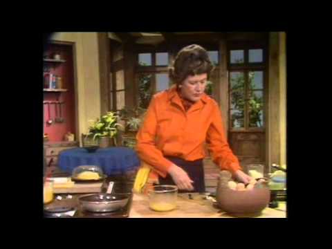 Julia Child makes an omelet