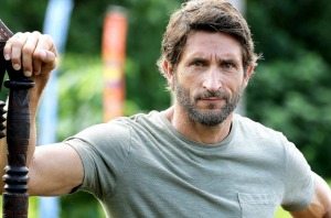 Jonathan LaPaglia on the set of Survivor Australia.