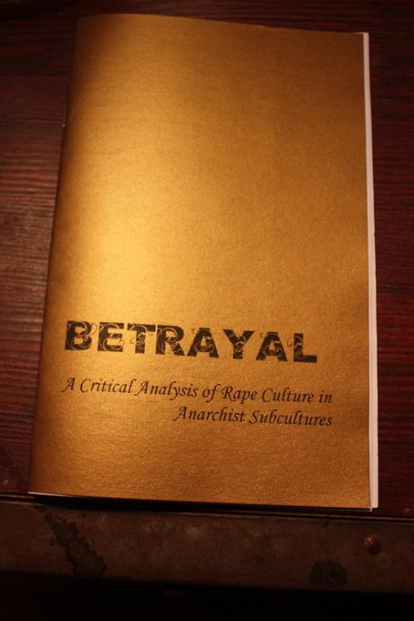 Betrayal - a critical analysis of rape culture in anarchist subcultures