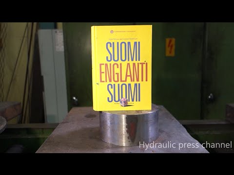 Crushing book with hydraulic press