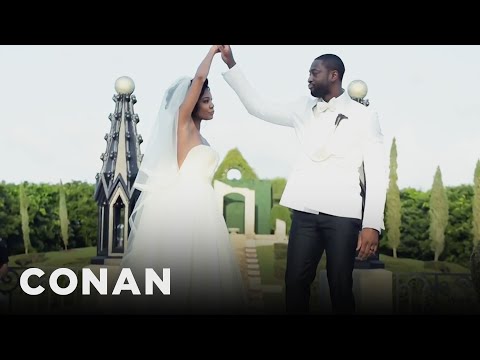 Gabrielle Union’s Special Wedding Handshake With Dwyane Wade  - CONAN on TBS