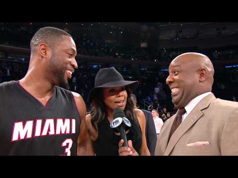 Gabrielle Union Videobombs Dwyane Wade Postgame