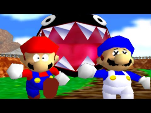 super mario 64 bloopers: Who let the chomp out?