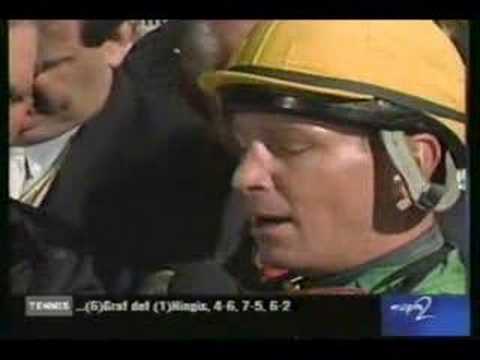 1999 Belmont Stakes Dr. Bramlage & Chris Antley -Charismatic