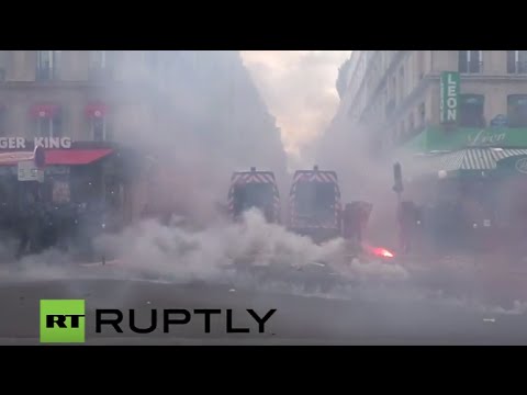 LIVE: Labour reform protesters hold general strike in Paris