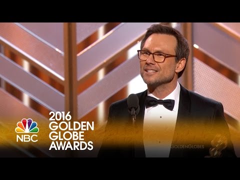 Christian Slater Wins Best Supporting Actor on TV at the 2016 Golden Globes