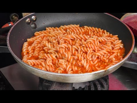 London Street Food. Very Yummy Italian Pasta Cooked in Chancery Lane