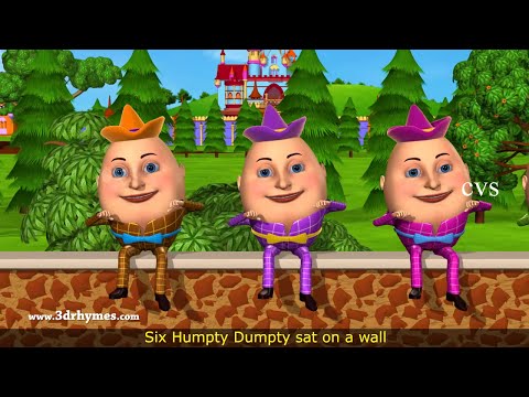 Humpty Dumpty Nursery Rhyme - 3D Animation English Rhymes for children